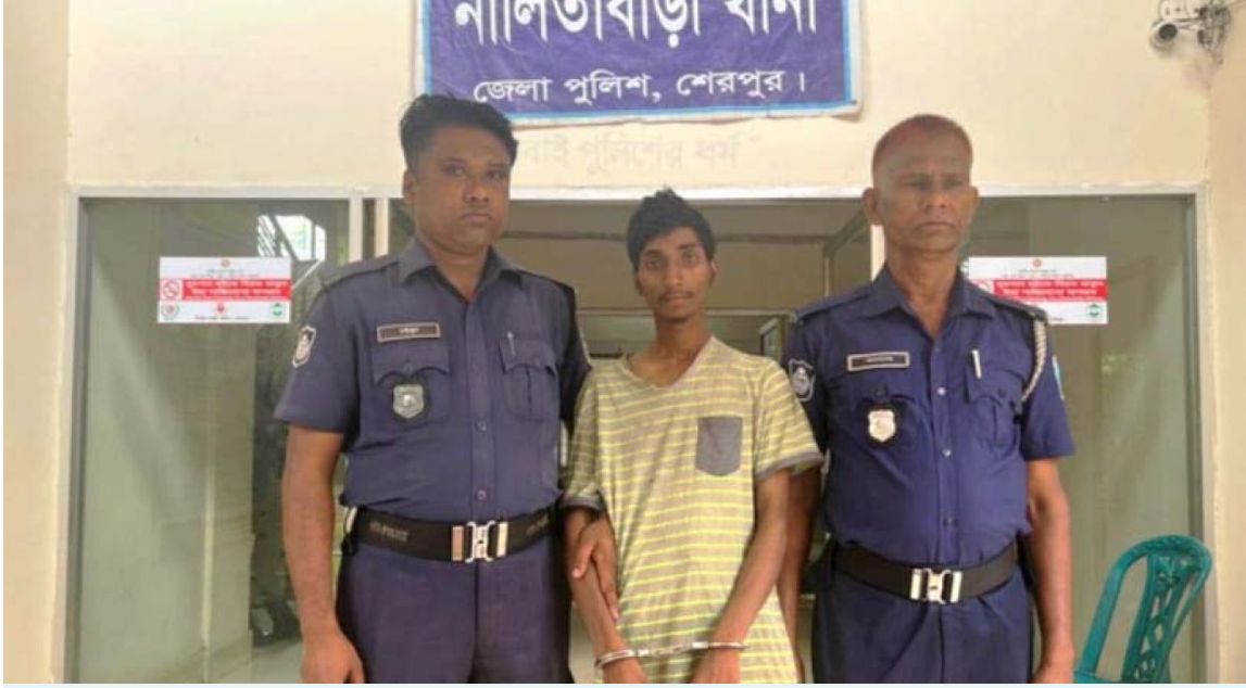 নালিতাবাড়ীতে টয়লেট থেকে শিশুর মরদেহ উদ্ধারের ঘটনায় অভিযুক্ত গ্রেপ্তার