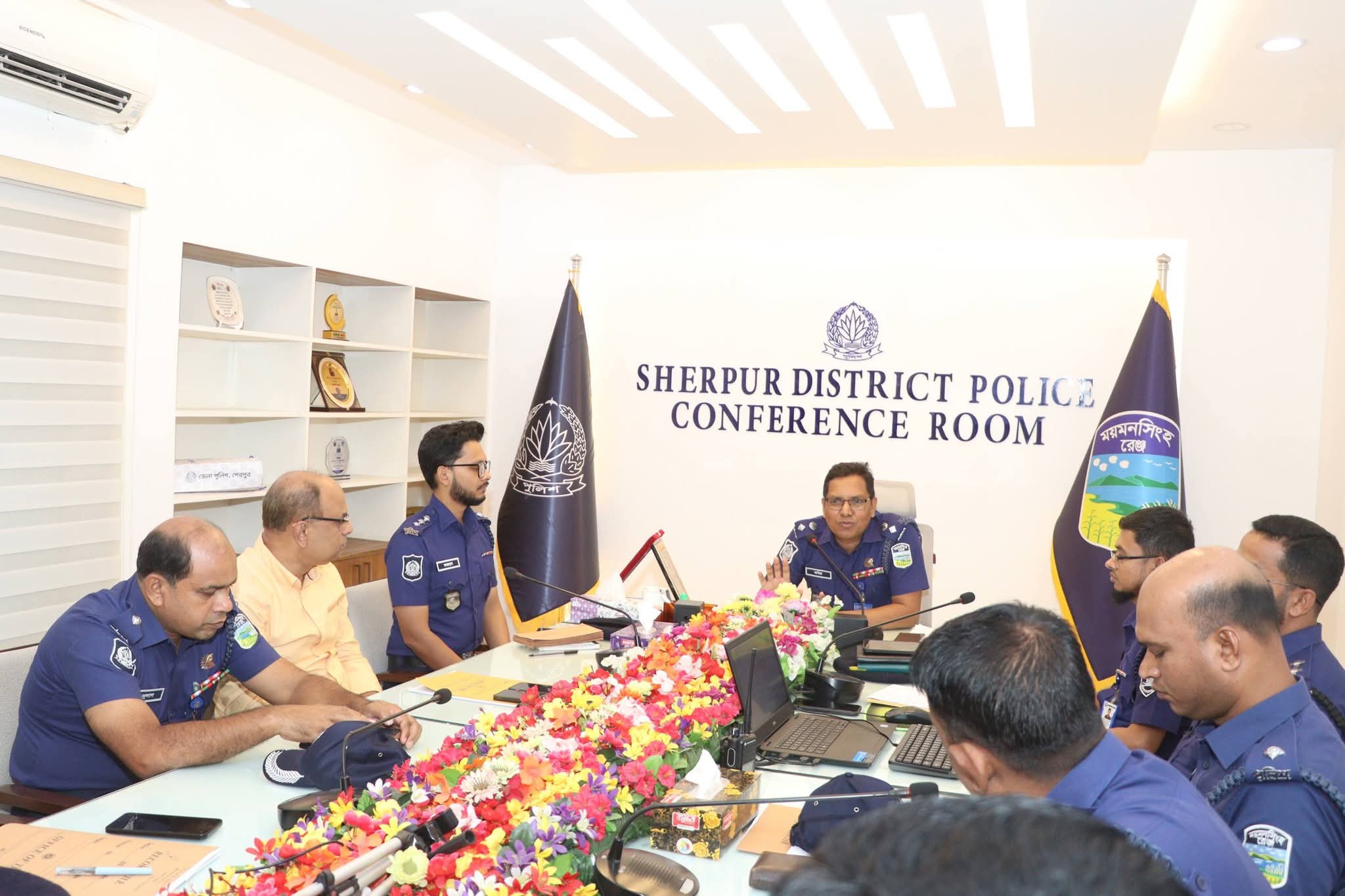 শেরপুর জেলা পুলিশের মাসিক অপরাধ পর্যালোচনা সভা অনুষ্ঠিত