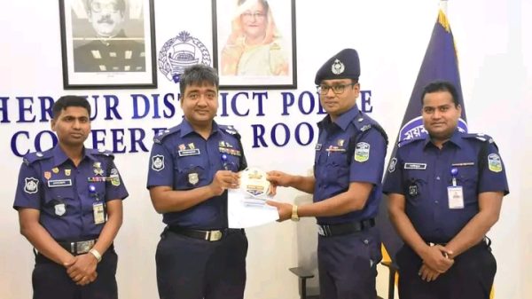 শেরপুর জেলার শ্রেষ্ঠ ওসি মনিরুল আলম ভূঁইয়া
