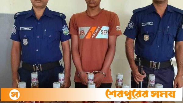 শেরপুরের ঝিনাইগাতীতে মাদক সহ এক যুবক আটক