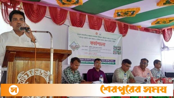 শেরপর জেলায় রোপা আমন ও সরিষার আবাদ বৃদ্ধিতে করণীয় শীর্ষক কর্মশালা অনুষ্ঠিত