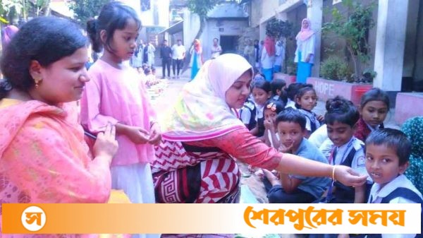 পলাশবাড়ীতে হোপ ইন্টারন্যাশনাল স্কুলে নবান্ন উৎসব পালিত