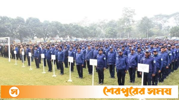 জাতীয় সংসদ নির্বাচন উপলক্ষে শেরপুরে নির্বাচনকালীন আইন-শৃঙ্খলা ব্রিফিং অনুষ্ঠিত