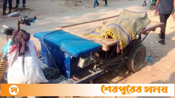 শেরপুরের ঝিনাইগাতীর গজনীতে বাস চাপায় প্রাণ গেলো আইসক্রিম বিক্রেতার