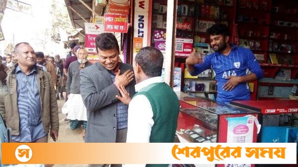 ঝিনাইগাতী উপজেলা পরিষদ নির্বাচনে আ’লীগের সমর্থন প্রত্যাশী আজাদের গণসংযোগ