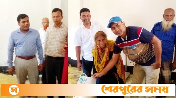 ঈদুল আযহা উপলক্ষ্যে ঝিনাইগাতীতে প্রধানমন্ত্রীর উপহার ভিজিএফ’র চাল বিতরণ