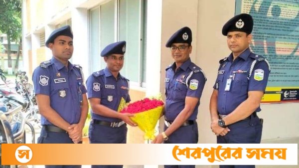 নালিতাবাড়ী থানা বার্ষিক পরিদর্শন করেন অতিরিক্ত পুলিশ সুপার আরাফাতুল ইসলাম