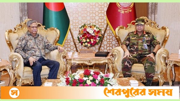 রাষ্ট্রপতি সাহাবুদ্দিনের সাথে সেনা প্রধান ওয়াকার-উজ-জামানের সাক্ষাৎ