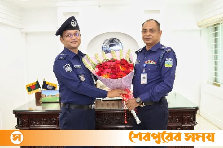 শেরপুরে অতিরিক্ত পুলিশ সুপার শাহ শিবলী সাদিকের যোগদান
