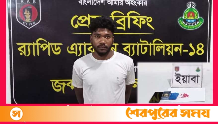 শেরপুরে র‌্যাবের অভিযানে ইয়াবাসহ এক মাদক কারবারি গ্রেফতার