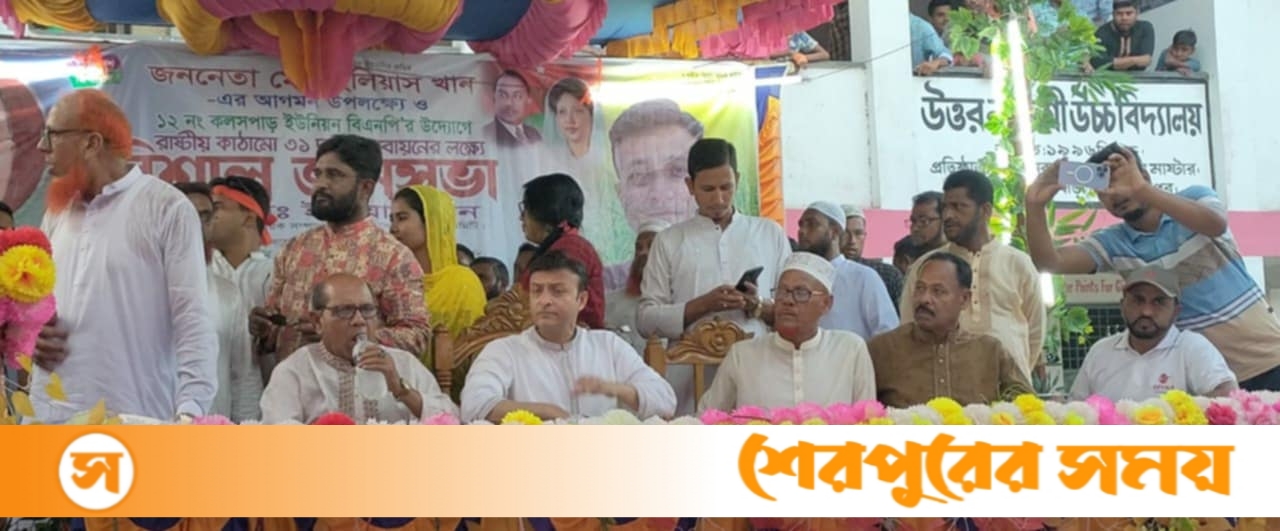 নালিতাবাড়ীতে বিএনপির ৩১ দফা বাস্তবায়নের লক্ষে জনসভা