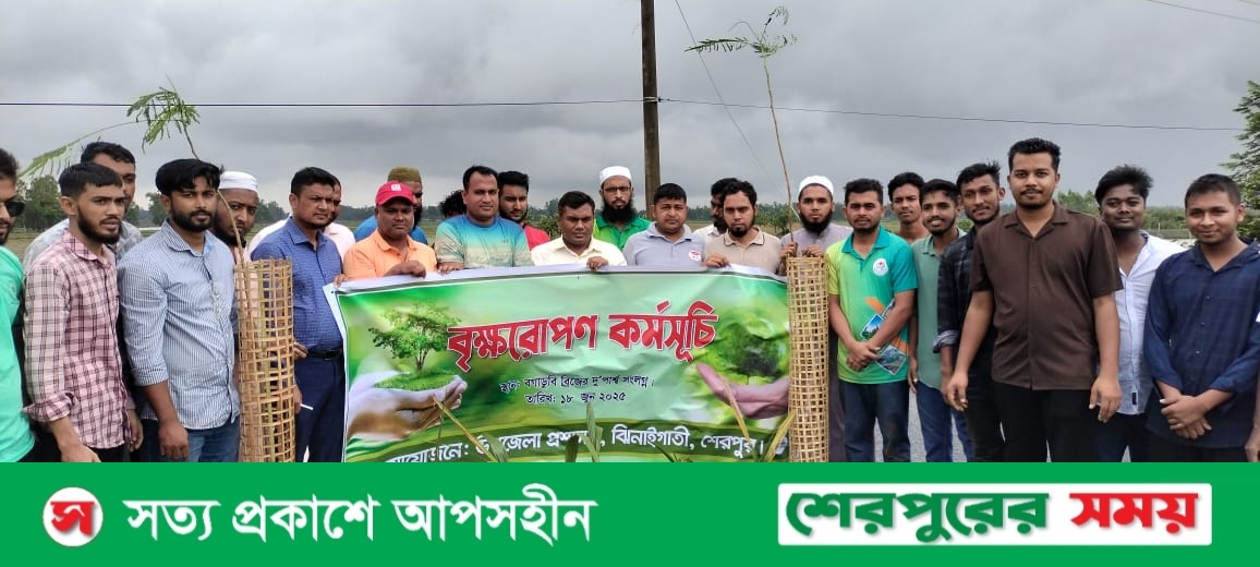 ঝিনাইগাতীতে বৃক্ষরোপণ কর্মসূচি পালিত