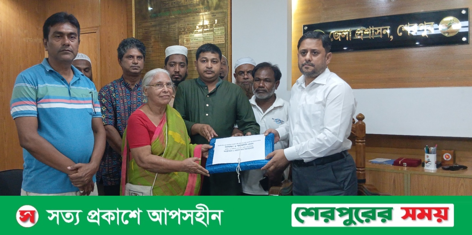 ঝিনাইগাতীতে মহারশি নদীতে স্থায়ী ও টেকসই বাঁধ নির্মাণের দাবিতে গণস্বাক্ষর সংগ্রহ ও স্মারকলিপি প্রদান