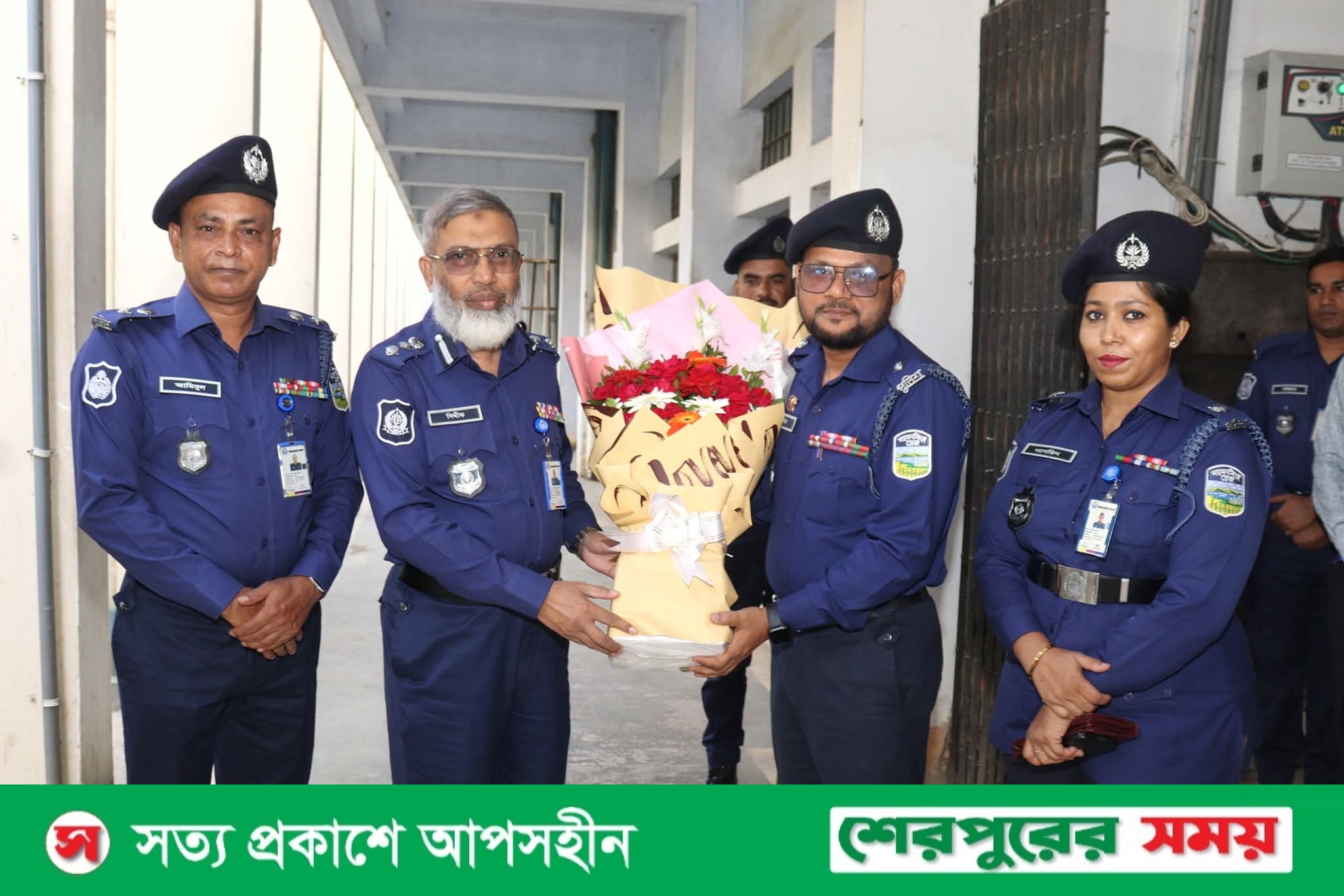 ময়মনসিংহ রেঞ্জের অতিরিক্ত ডিআইজির শেরপুর সদর কোর্ট পরিদর্শন