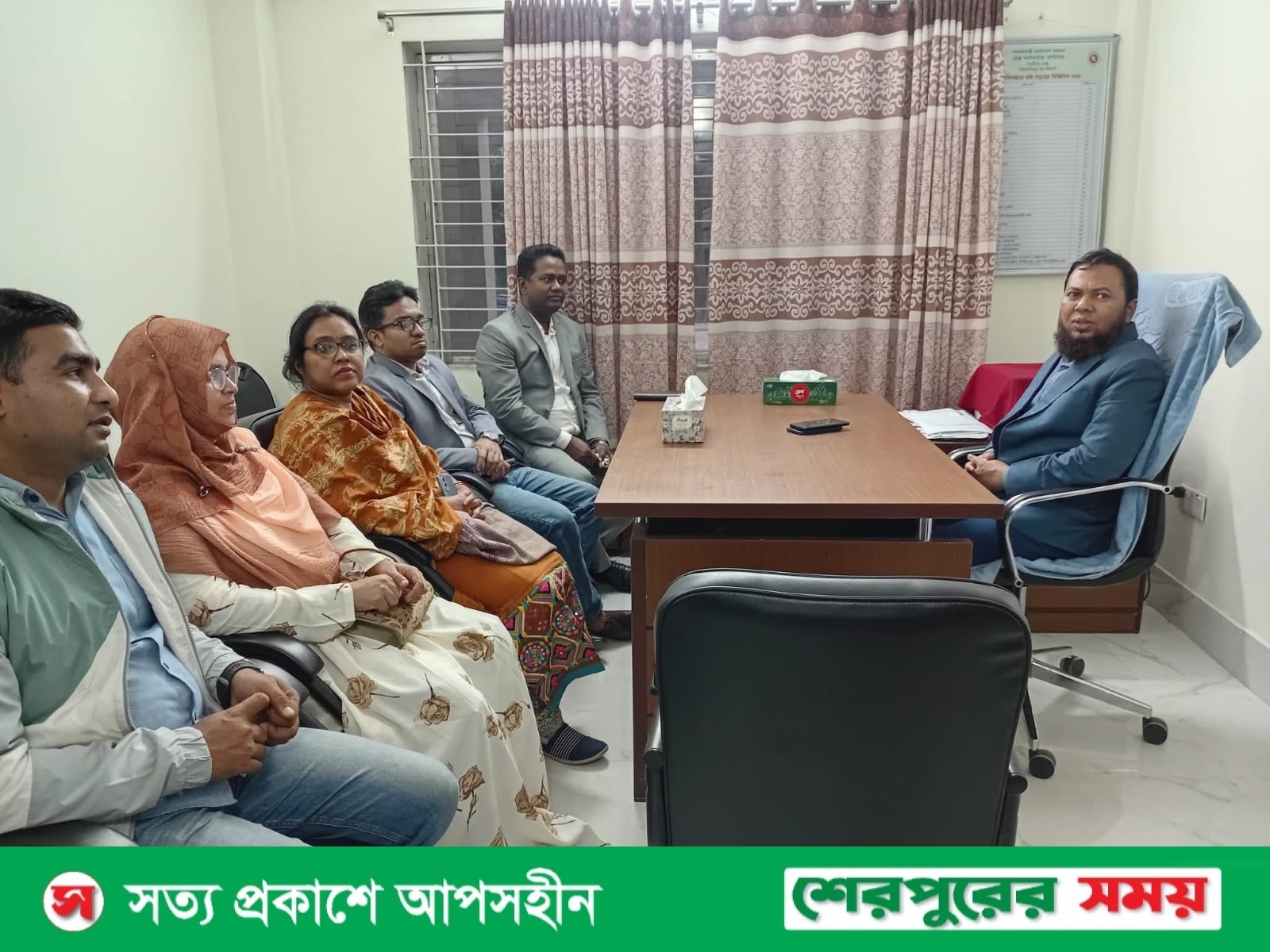 শেরপুরে সিজেএমের নেতৃত্বে জুডিসিয়াল ম্যাজিস্ট্রেটগণের বন বিভাগের রেঞ্জ অফিস পরিদর্শন